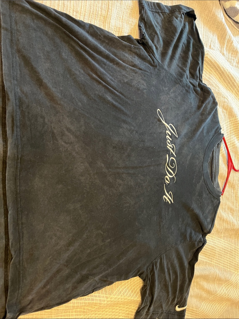 Nike Black 'Just Do It' Script Short Sleeve Tee